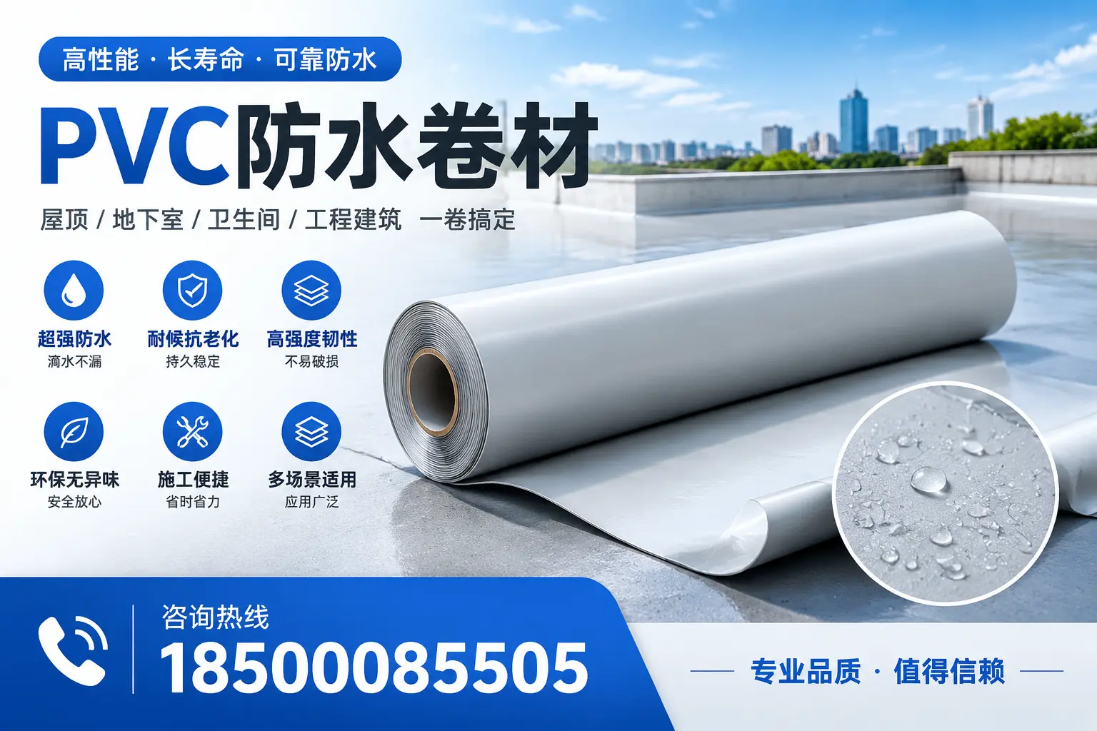 PVC防水卷材的防水效果评测，适合苏州的科学依据